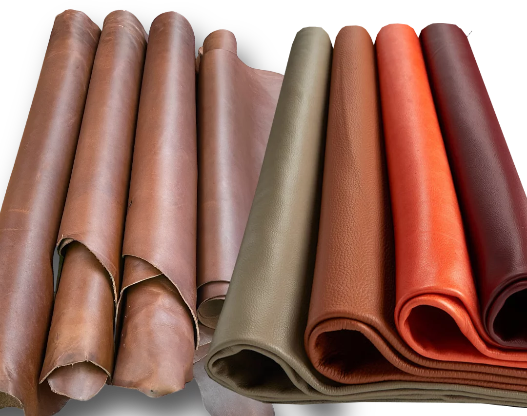 various leather in display
