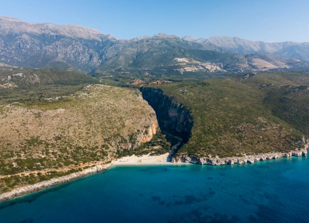 aerial view of Canyon's of Gjipe