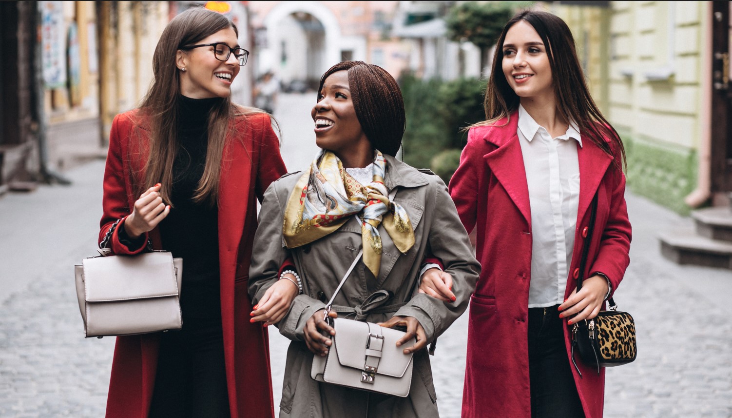 ladies flaunting bags