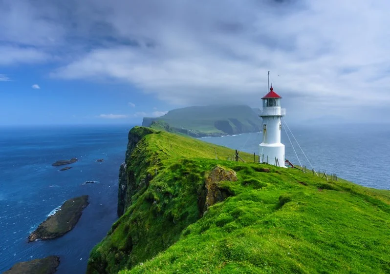 lighthouse on Island of Mykines 