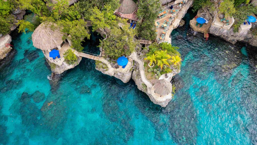 Jamaican hotels top view