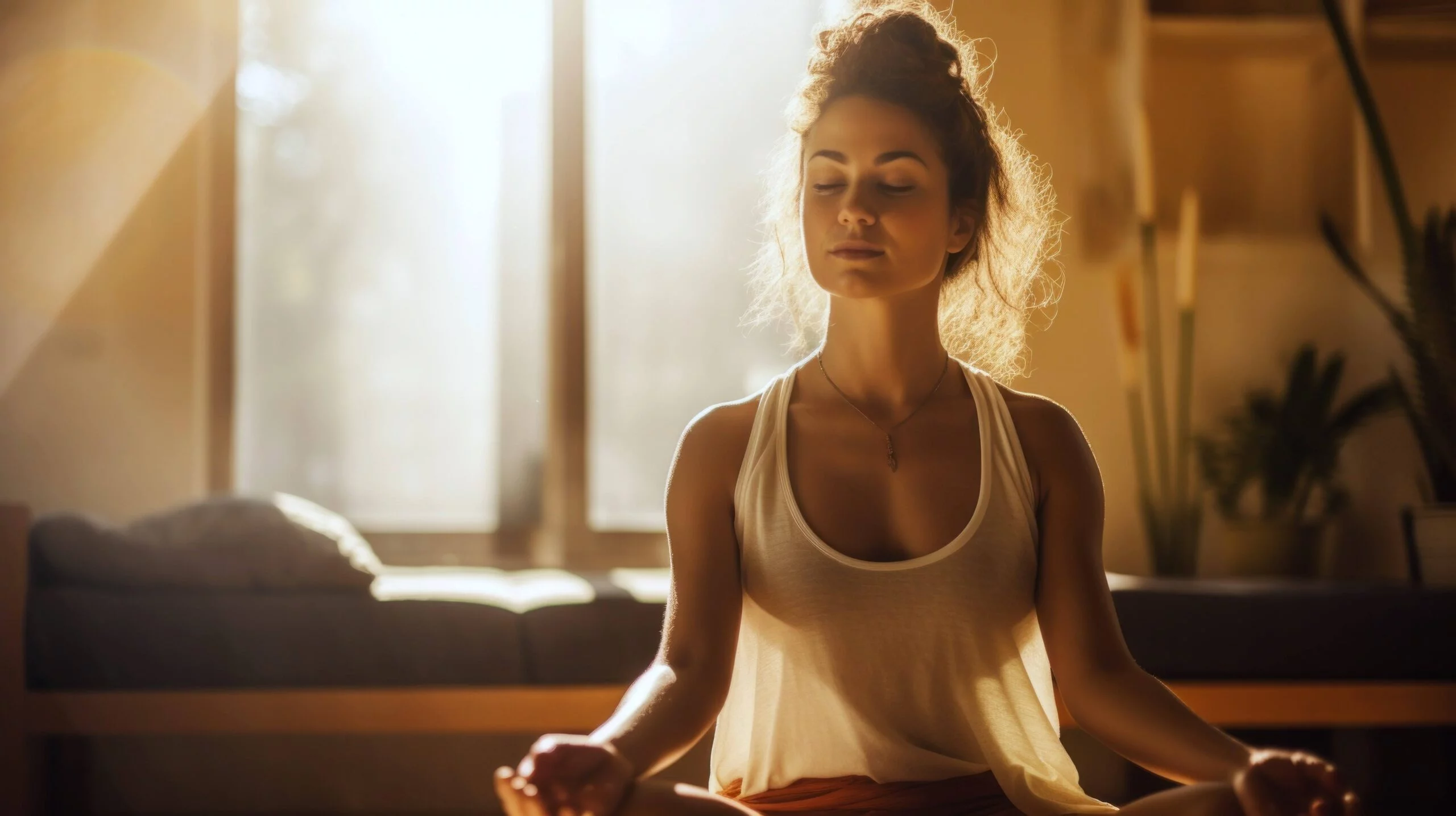 meditating woman