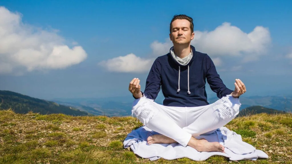 man meditating