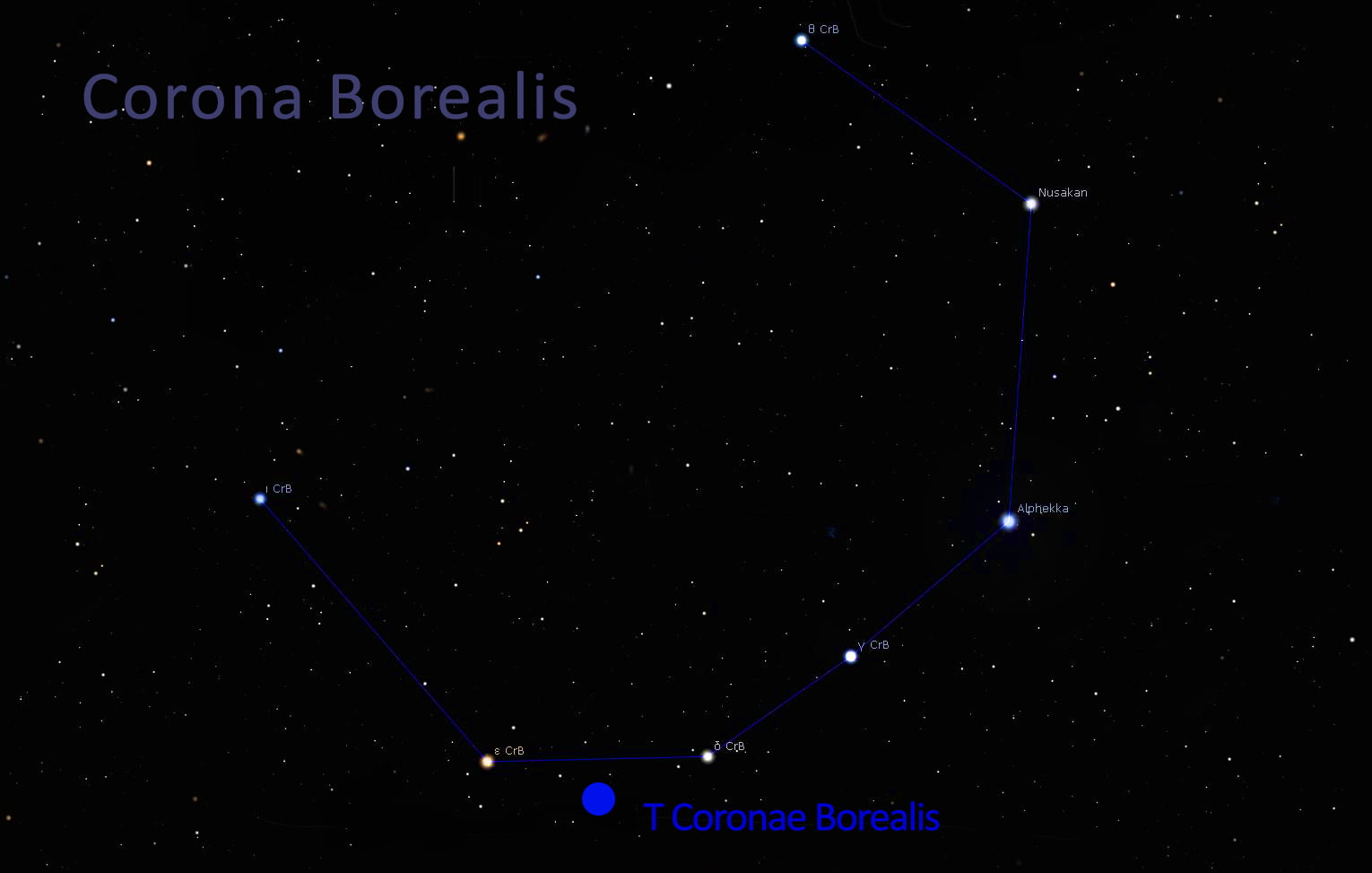 Corona borealis constellation