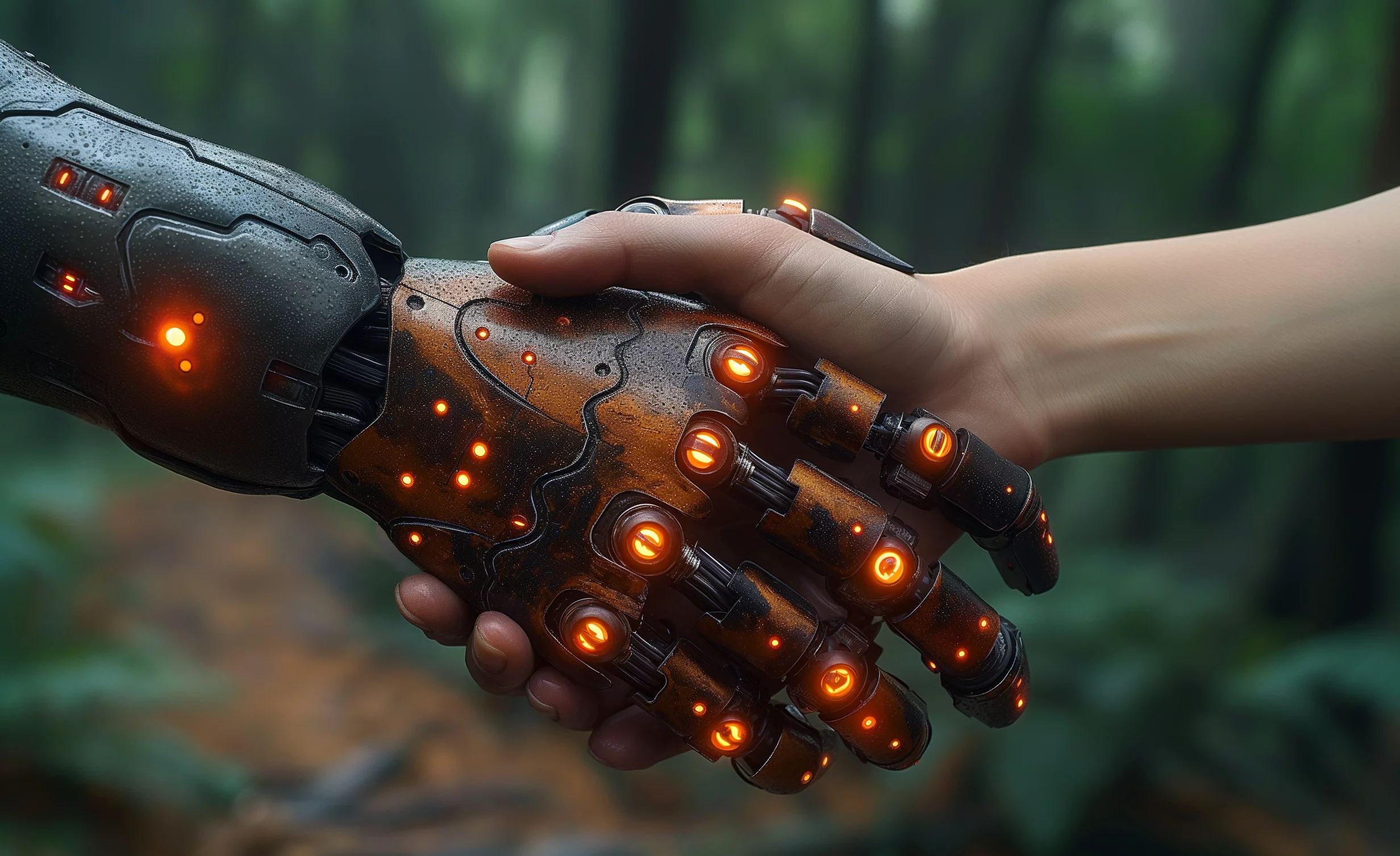 Shaking hands with a Bionic arm