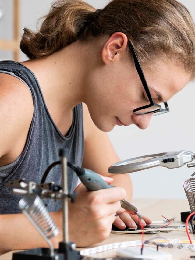 Top 10 Tech Hobbies: woman on tech desk